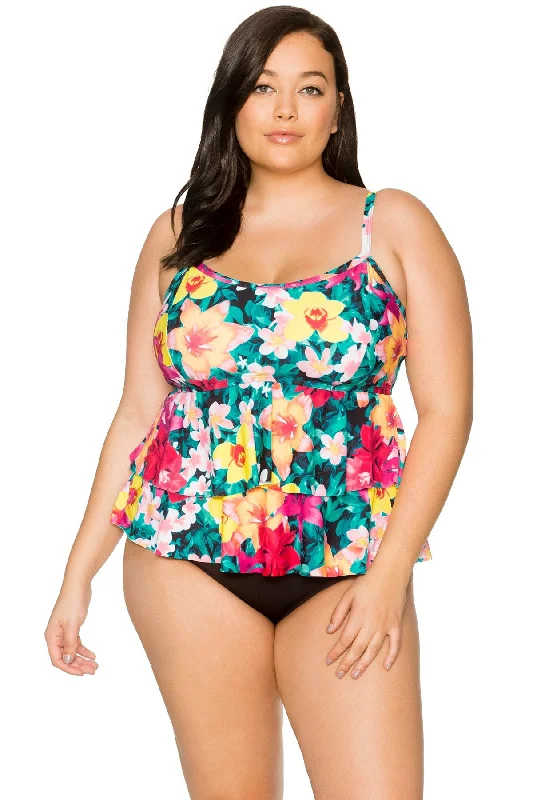 Curve Native Blooms Olivia Layered Tankini