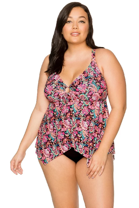 Curve London Calling Black Savannah Keyhole Tankini