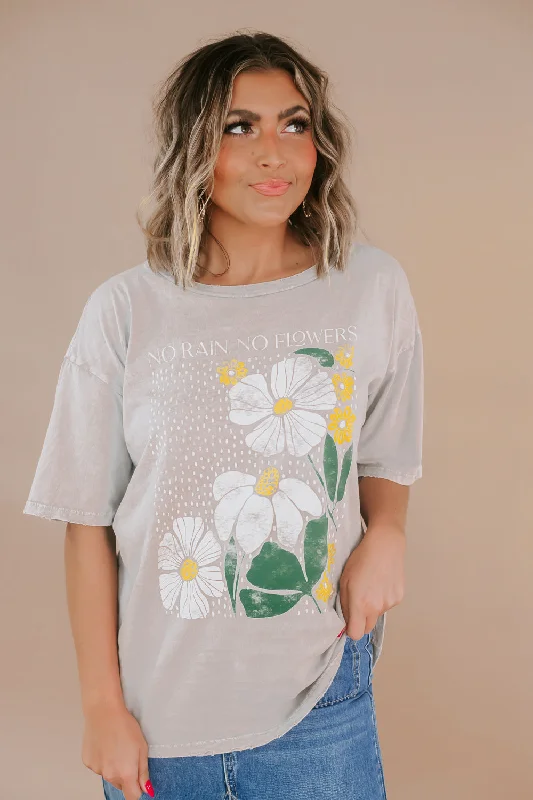 No Rain No Flowers Oversized Graphic Tee