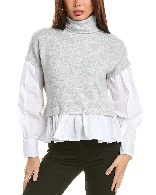 Weekend Specials to Love Maronie Twofer Wool-Blend Sweater