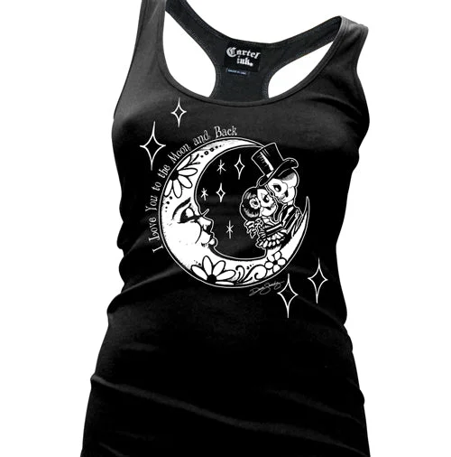Weekend Bargains to Cherish I Love You to the Moon and Back Women's Racer Back Tank Top