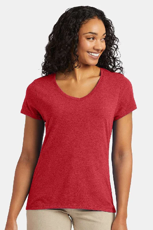 Hanes Womens X-Temp FreshIQ Moisture Wicking Short Sleeve V-Neck T-Shirt - Red