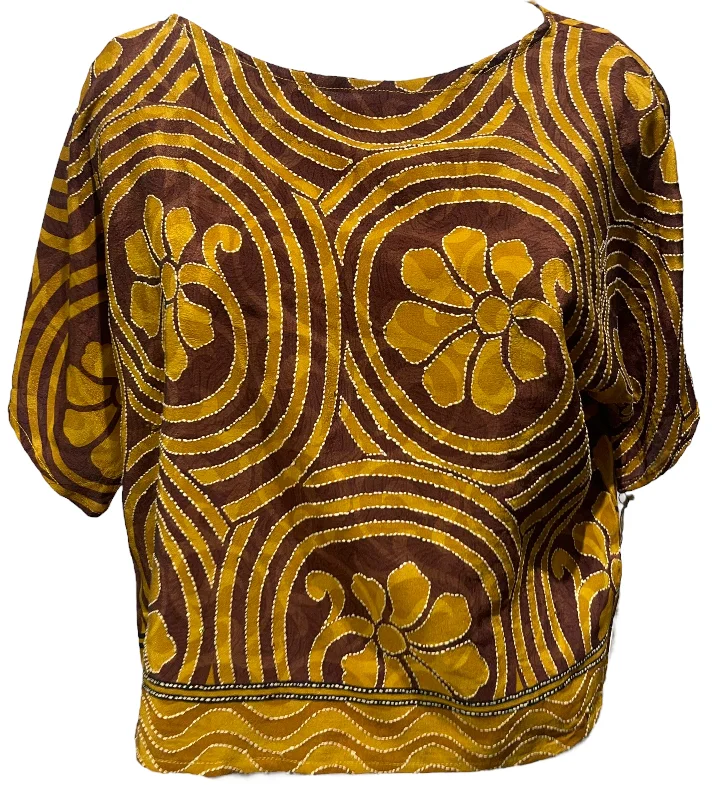 Big Deal PRC4177 Avatar Pure Silk Boxy Top