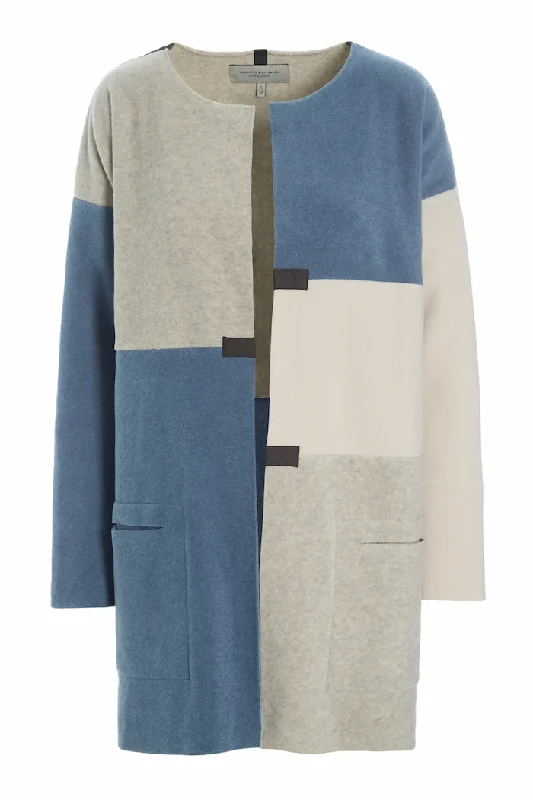Weekend Deals That Thrill CARDIGAN PATCH - 7161 - DUSTY BLUE/KIT/SAND