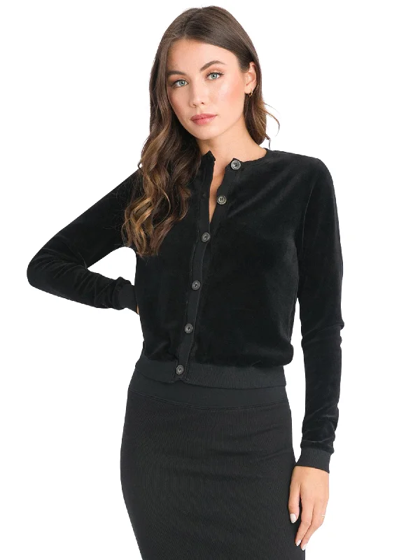 Markdown Sale Hard Tail Velour Cardigan V-182