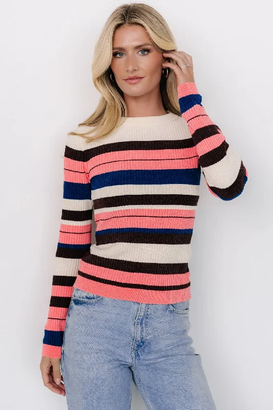 Weekend Specials to Snag Milwaukee Striped Sweater | Coral Multi