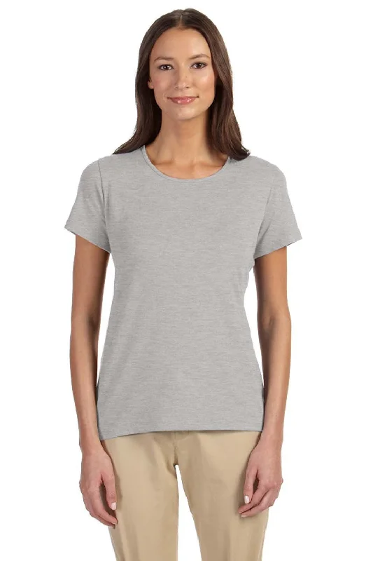 Devon & Jones Womens Perfect Fit Short Sleeve Crewneck T-Shirt - Heather Grey