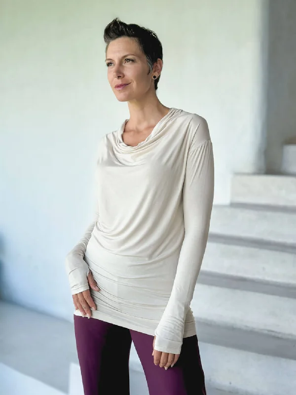 Weekend Bargains to Savor Long Sleeve Waterfall Top