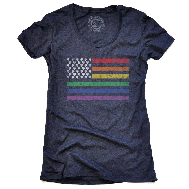 Weekend Discounts to Savor Women's American Pride T-shirt
