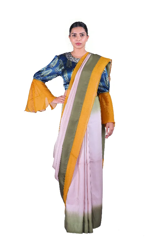 Beige silk Saree