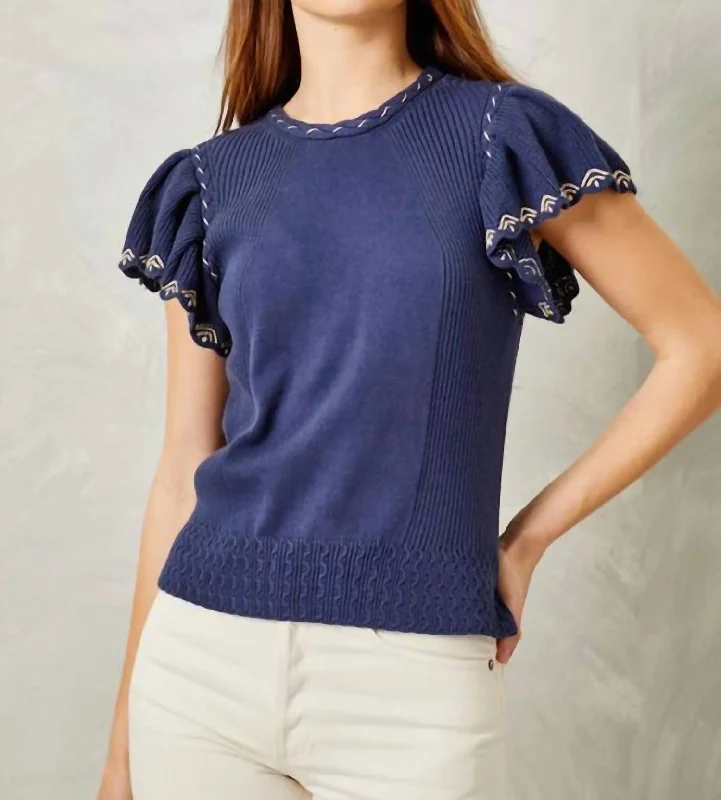 Weekend Specials to Cherish Madeline Sweater In Navy