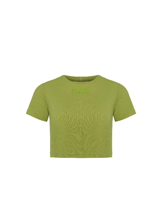 Weekend Deals That Thrill Ribbed Crew Neck Crop Top
