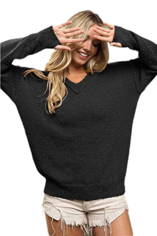 Hurry In How I'm Feeling Sweater In Black