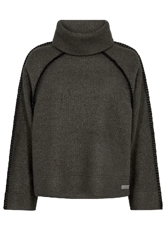 Caja O-LS Sweatshirt  | Sharkskin | Bluse fra Mos Mosh