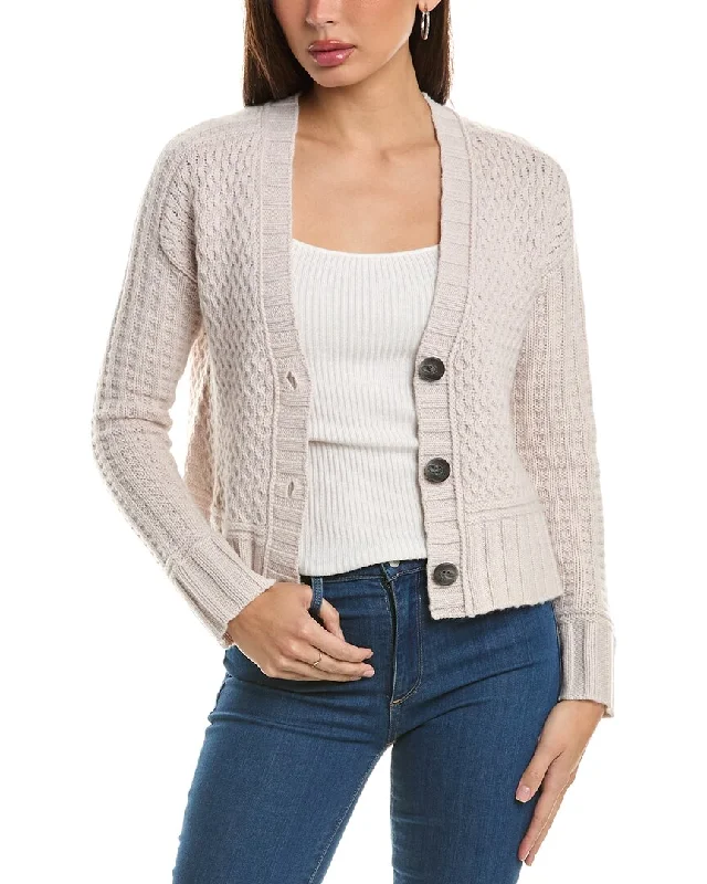 Massive Savings Hannah Rose Honeycomb Knit Wool & Cashmere-Blend Cardigan