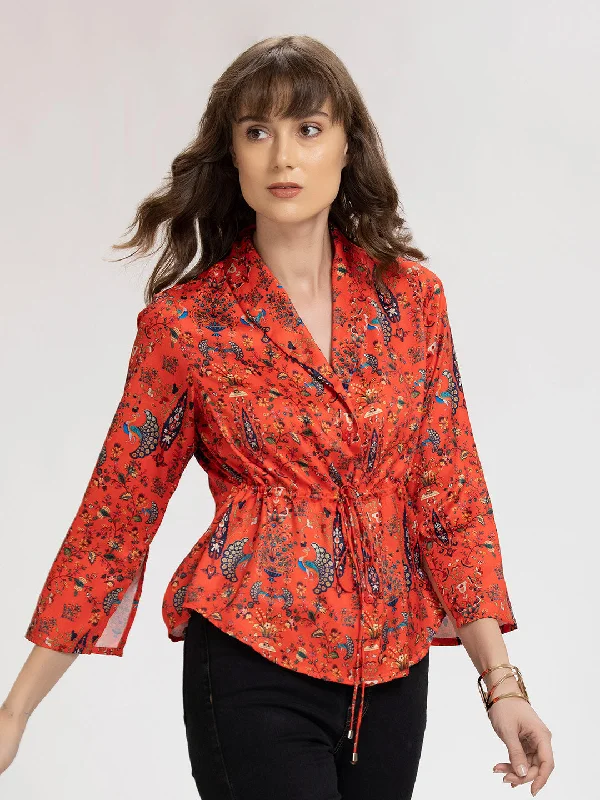 Weekend Discounts to Relish Camile Cinched Shirt Jacket