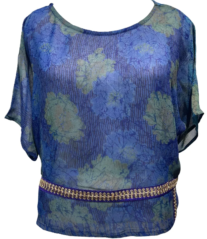 Weekend Savings Fiesta PRG3051  Sheer Avatar Pure Silk Boxy Top
