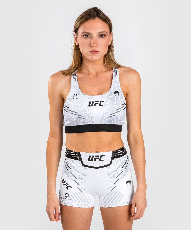 Act Fast UFC Adrenaline by Venum Authentic Fight Night  Women’s Sports Bra - White