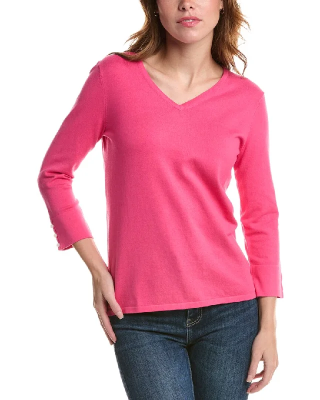 Quick Sale Edinburgh Knitwear Classic V-Neck Sweater