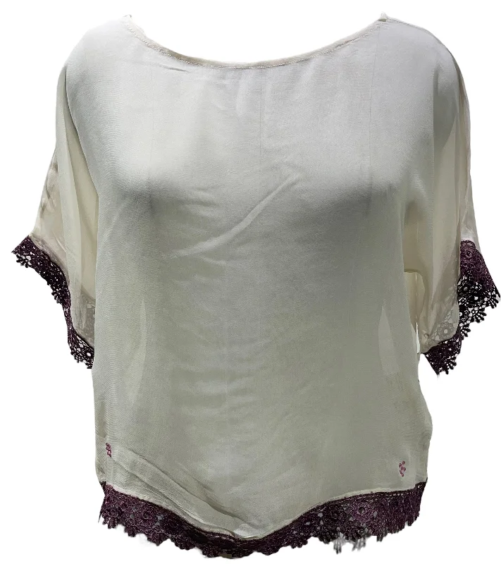 Unwind with Weekend Discounts PRG3880 Sheer  Avatar Pure Silk Boxy Top