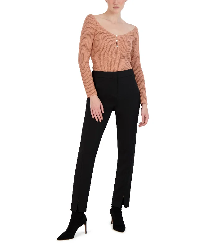Clearance Sale RIB OFF-SHOULDERS SWEATER TOP