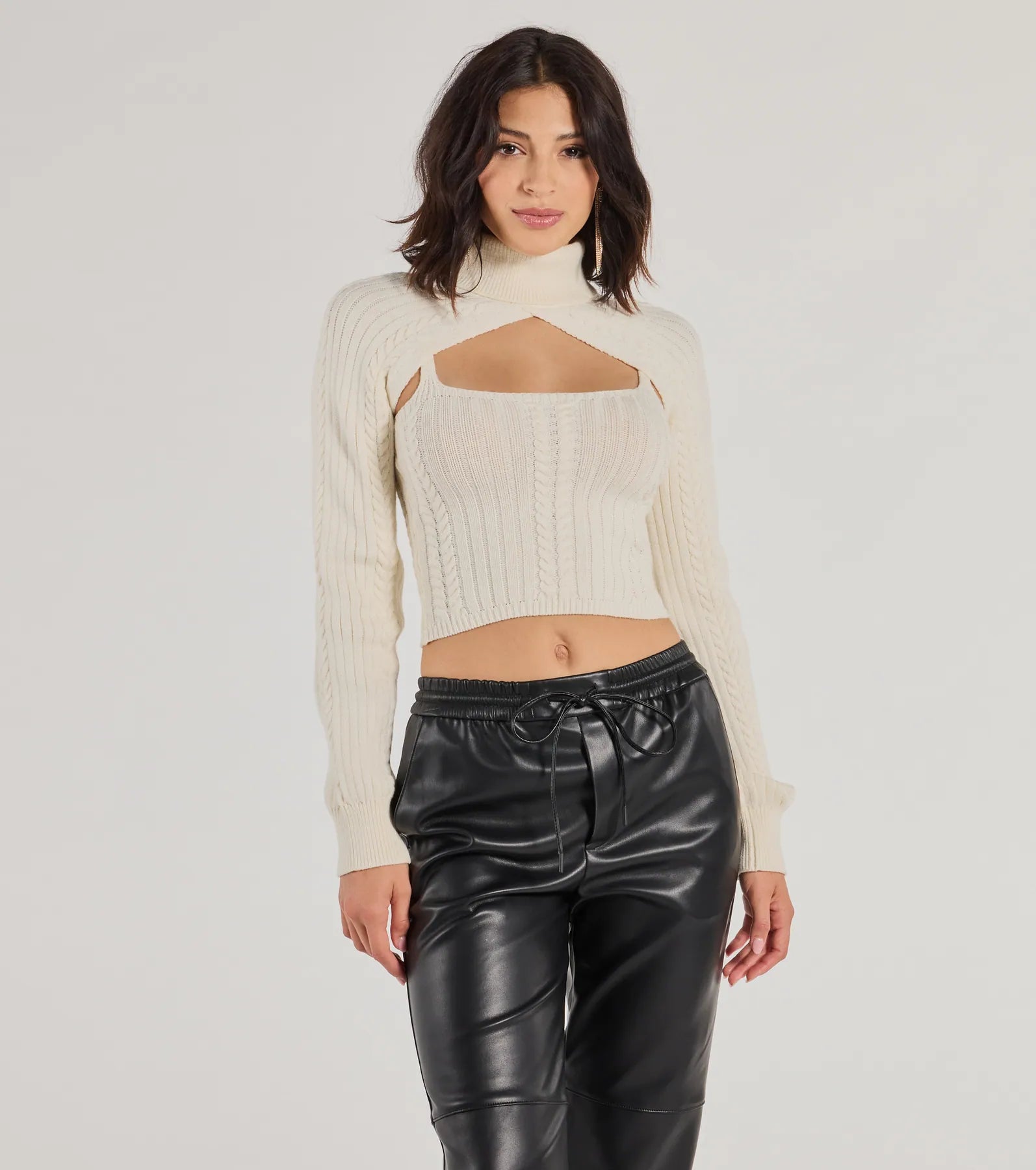 Weekend Offers That Dazzle Cozy Casual Cable Knit Cropped Tank Top