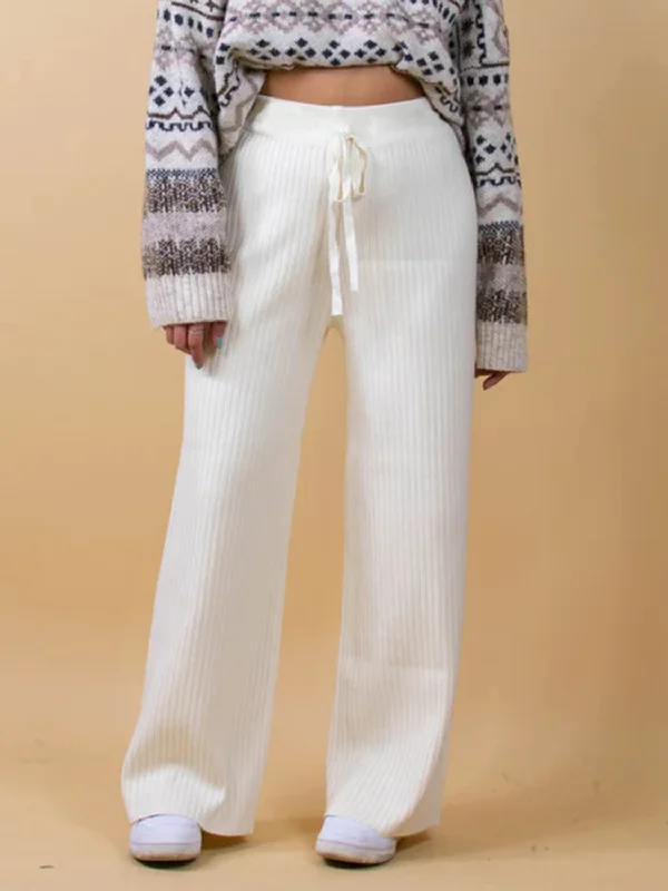 Limited Supply Ribbed Wide Leg Sweater Pants