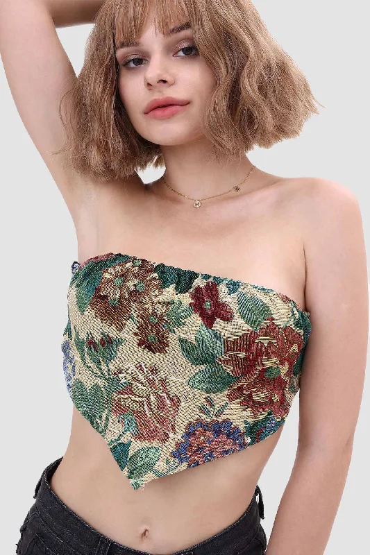 Weekend Deals That Amaze Printed Panelled Tube Top
