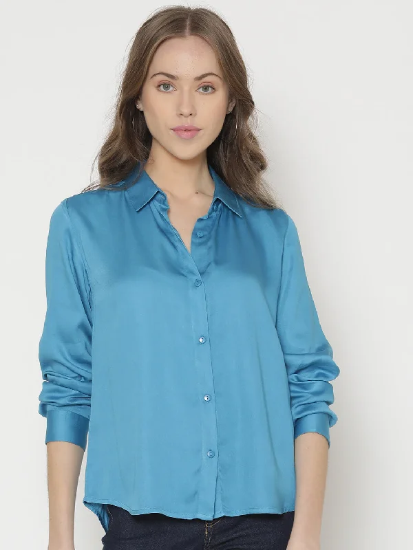 Weekend Offers That Shine Blue Buttondown Shirt