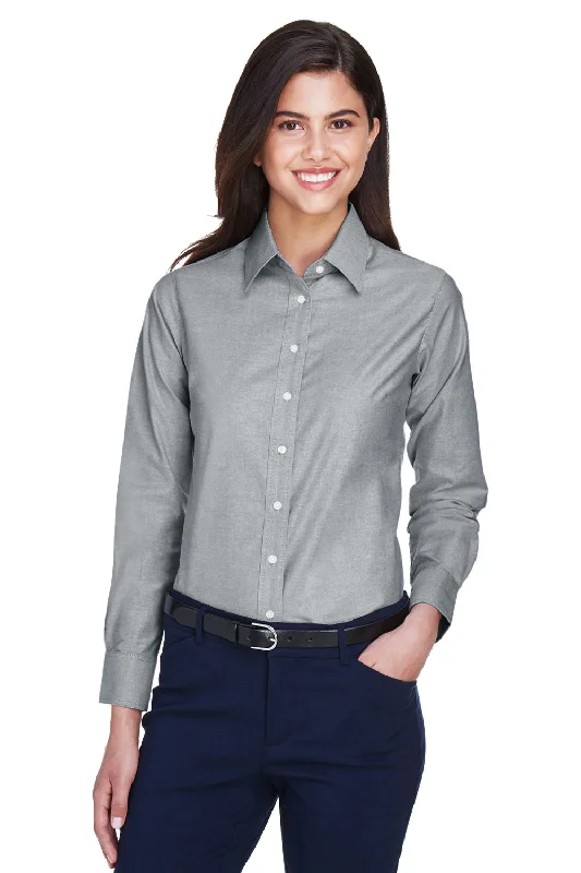 Mega Sale Harriton Womens Oxford Wrinkle Resistant Long Sleeve Button Down Shirt - Oxford Grey Mega Sale Harriton Womens Oxford Wrinkle Resistant Long Sleeve Button Down Shirt - Oxford Grey