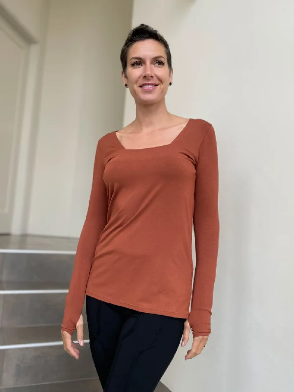 Lowest Price Long Sleeve Square Neck Top