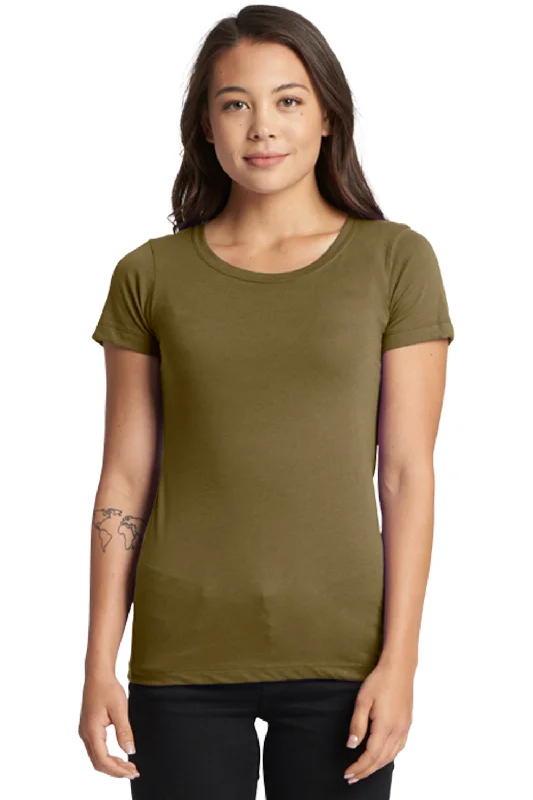 Flash Sale Next Level Womens Ideal Jersey Short Sleeve Crewneck T-Shirt - Military Green
