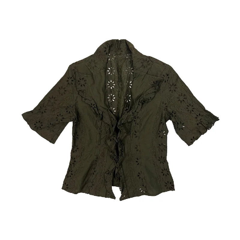 Best Choice Ruffle Short Sleeves Cardigan