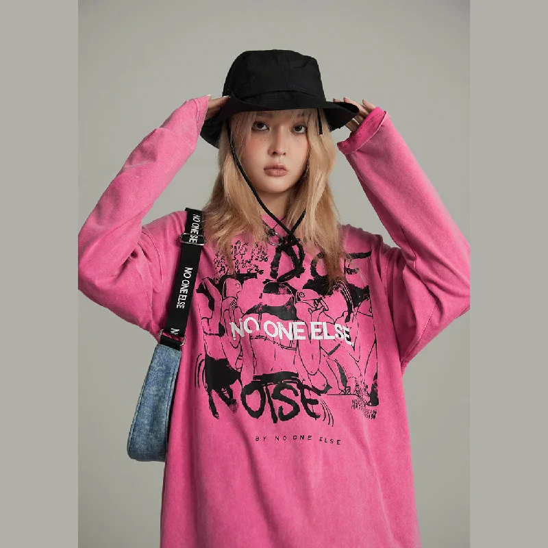 Markdown Sale Printed Long Sleeve T-Shirt