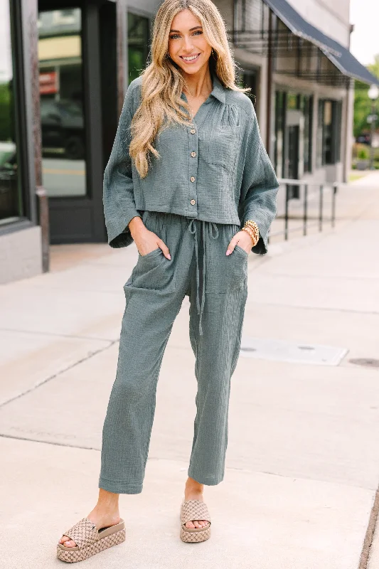 Weekend Deals That Thrill Get It Together Hunter Green Pants Set