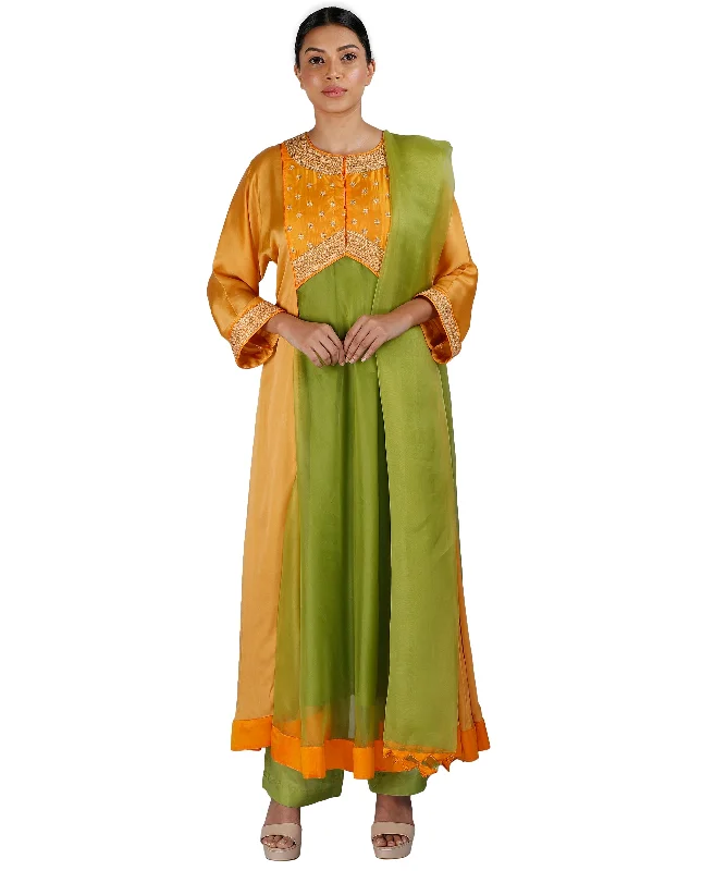 Weekend Savings Spree Yellow and Green Salwar