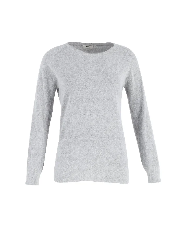 Time-Limited Offer Acne Studios Brushed Knit Sweater in Grey Mohair