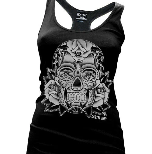 Sale Event Sugar Skull Women's Racer Back Tank Top
