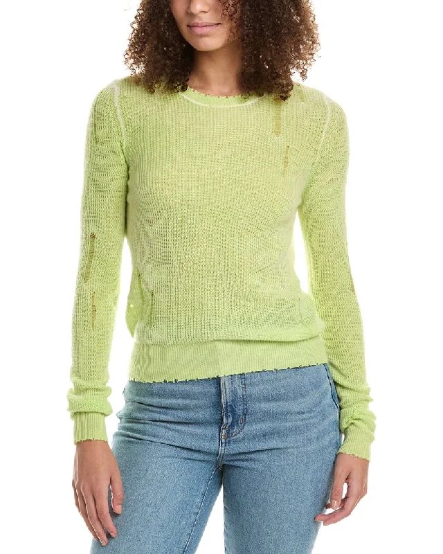 Weekend Discounts to Delight Autumn Cashmere Distressed Shaker Cashmere Sweater