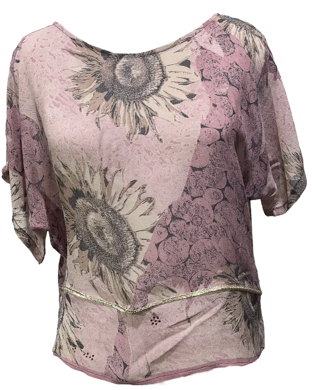 Weekend Specials to Relish PRG4215 Sheer Avatar Pure Silk Boxy Top