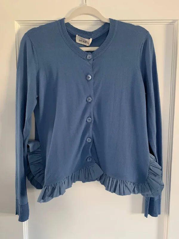 Value Deals Women's Ruffle Cardigan In Blue