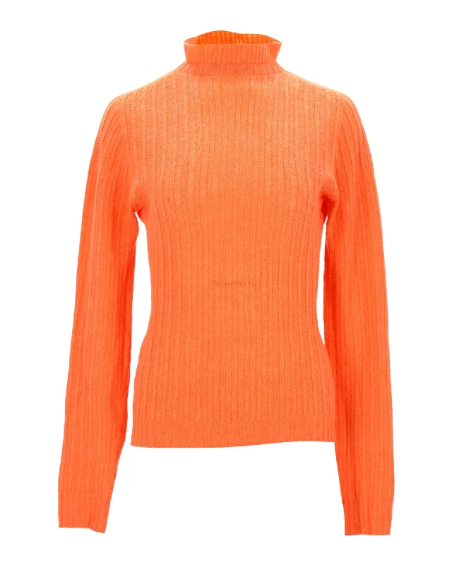 Weekend Discounts to Love Philosophy Di Lorenzo Serafini Turtleneck Sweater in Orange Virgin Wool