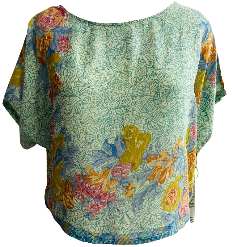 Weekend Savings Sensation Fox Sheer Avatar Pure Silk Boxy Top