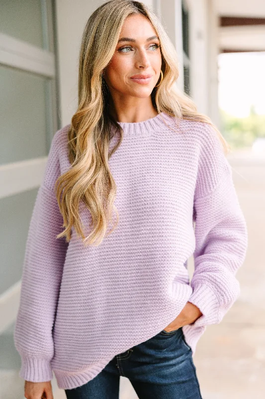 Weekend Extravaganza: Shop Now Find Your Joy Lilac Purple RIbbed Knit Sweater