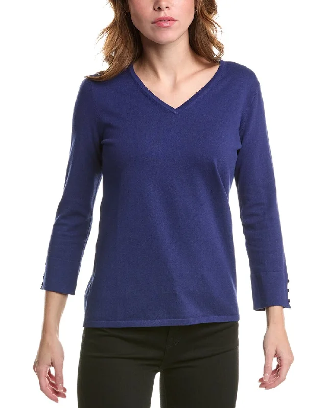 Online Exclusive Edinburgh Knitwear Classic V-Neck Sweater
