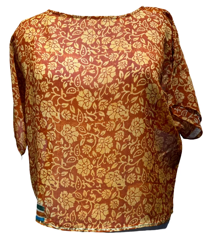 New Deal Tove Jansson Sheer Avatar Pure Silk Boxy Top