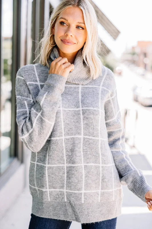 Weekend Shopping Bliss It's Only You Heather Gray Sweater