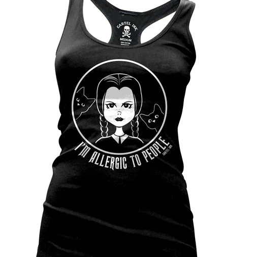 Clearance Sale Allergic to People Women's Racer Back Tank Top