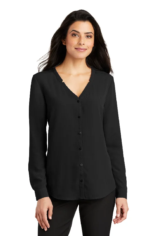 Savings Galore Port Authority Womens Long Sleeve Button Down Shirt - Black