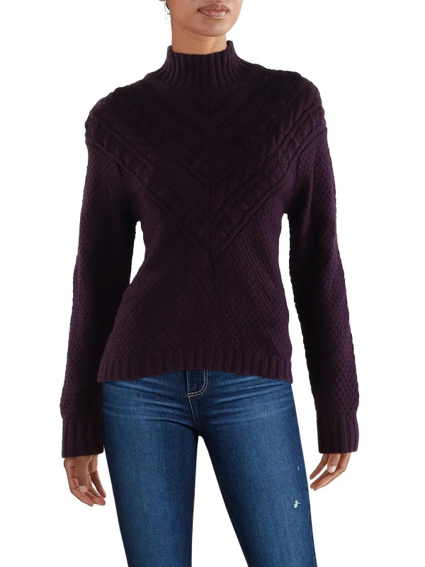 Weekend Discounts to Snag Maggie Womens Wool Blend Cable Knit Turtleneck Sweater